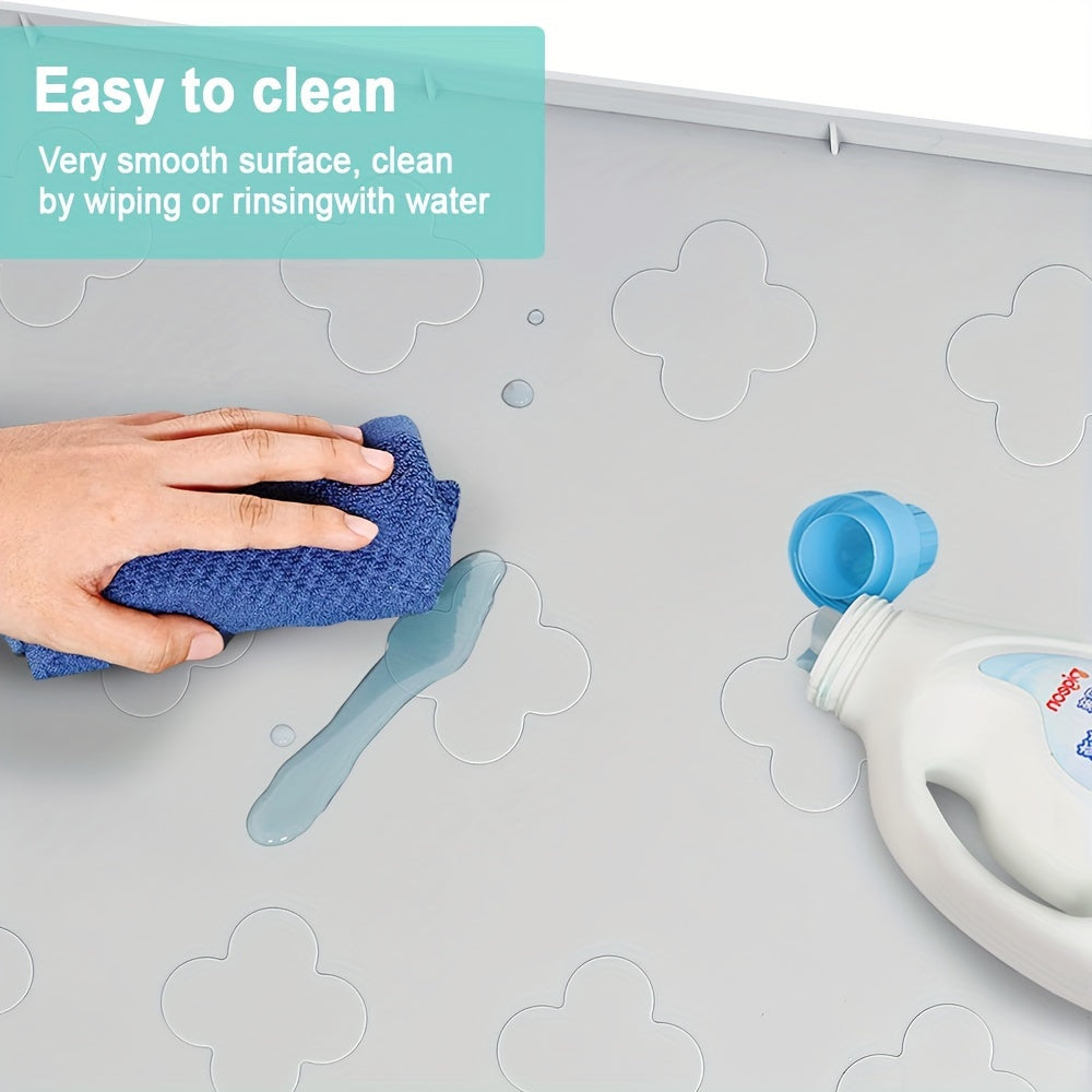 Waterproof Kitchen Undersink Mat, 34" X 22" Silicone Undersink Mat For The Bottom Of The Kitchen Sink, Undersink Drip Tray Liner For Kitchen Bathroom Cabinets, Can Hold Up To 3, 3 Cups Of Liquid.