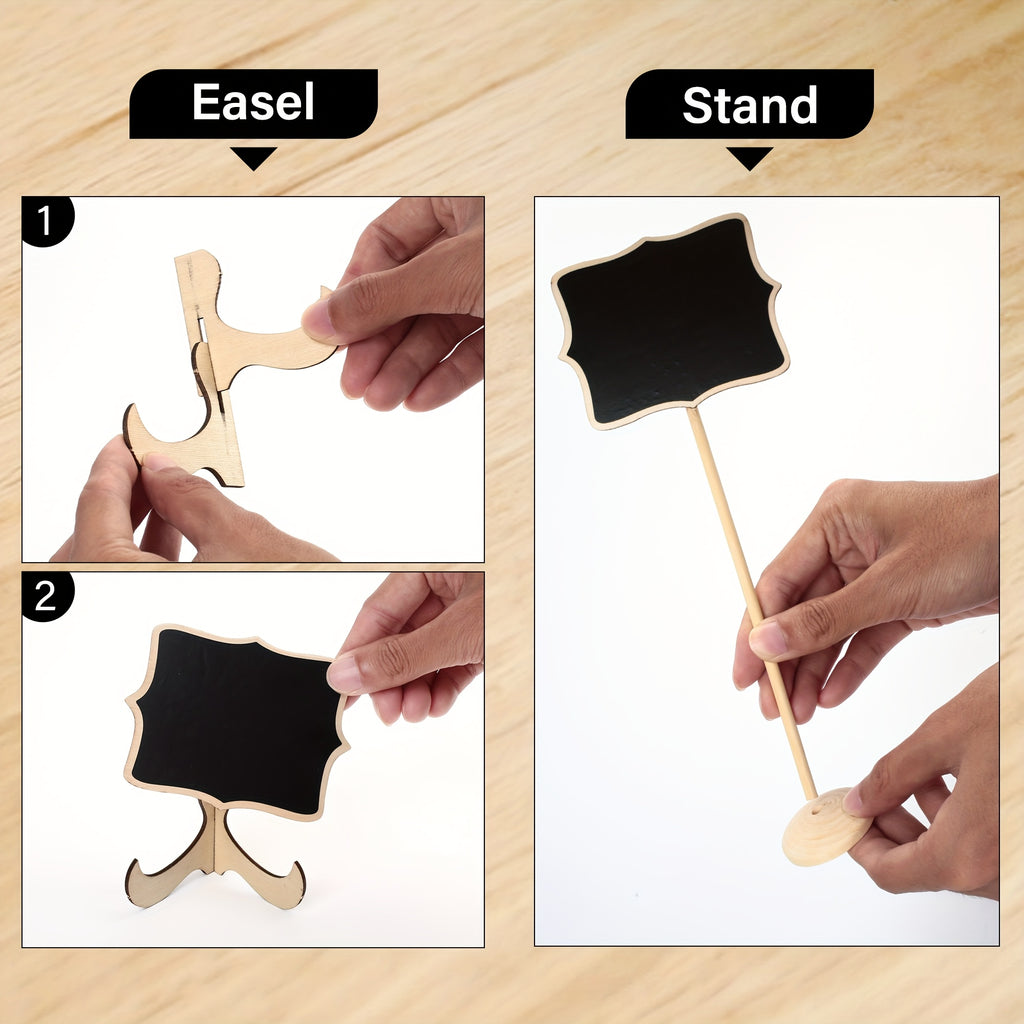 20PCS Elegant Mini Chalkboard Signs with Easel Stand - Perfect for Weddings, Parties, and Events - Includes Table Numbers, Food Signs, and Message Board for School Halloween Halloween,Christmas Halloween, Christmas