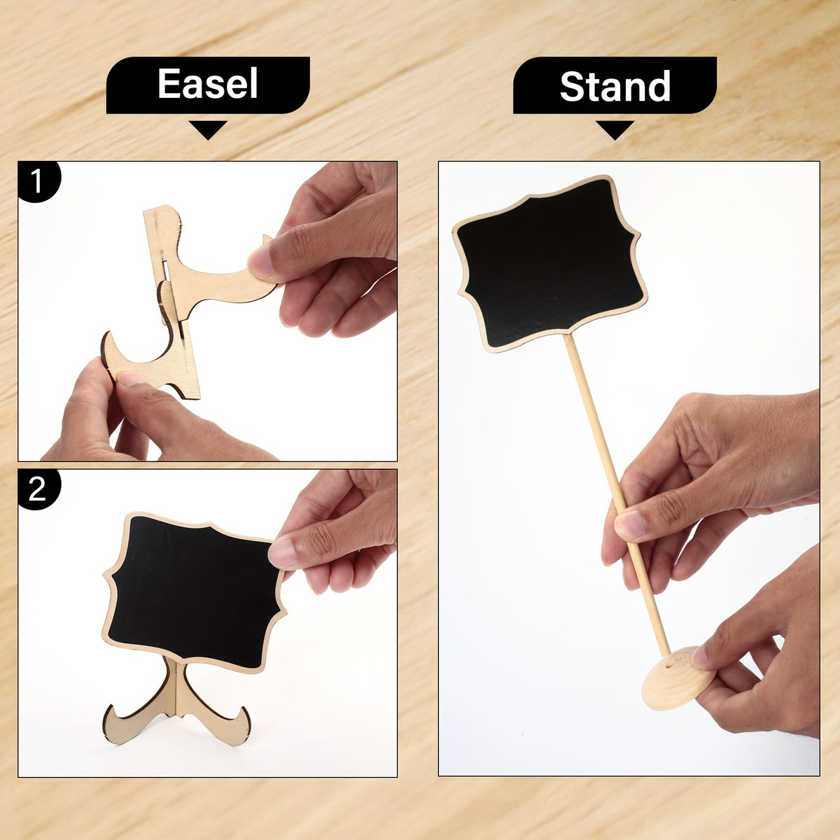 20PCS Elegant Mini Chalkboard Signs with Easel Stand - Perfect for Weddings, Parties, and Events - Includes Table Numbers, Food Signs, and Message Board for School Halloween Halloween,Christmas Halloween, Christmas