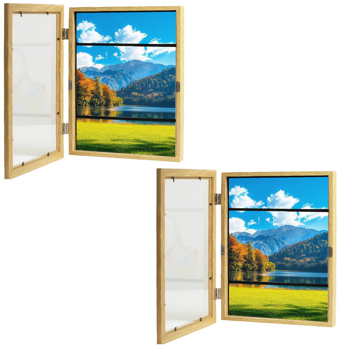 [Changeable Art Frames] 2/4 Pack Front Opening Photo Frames Reusable Art Display Frames for Wall Collage, Home Office Decor, Art Projects & Drawing