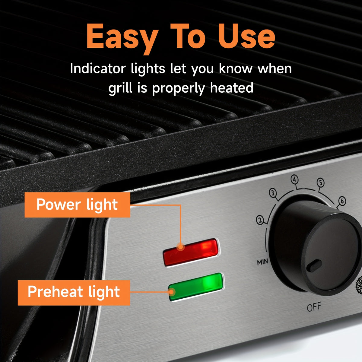 3-in-1 Electric Indoor Grill - Panini Press With Non-Stick Cooking Plates, Opens 180-Degree Gourmet Sandwich Maker, Floating Hinge Fits All Foods, Panini Press Grill With Grease Tray