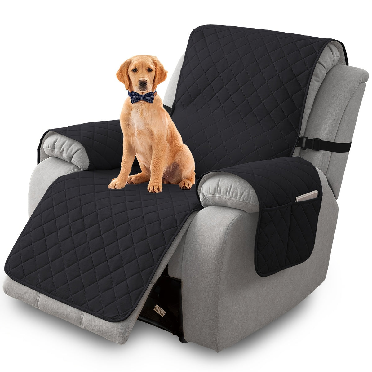 1pc 100% Non-Slip Recliner Chair Cover Sofa Slipcover, Pet Cover for Large Recliner with Elastic Straps, Washable Chair Seat Cover Recliner Chair Furniture Protector, Perfect for Indoor And Outdoor, Halloween, Christmas, Home Decoration