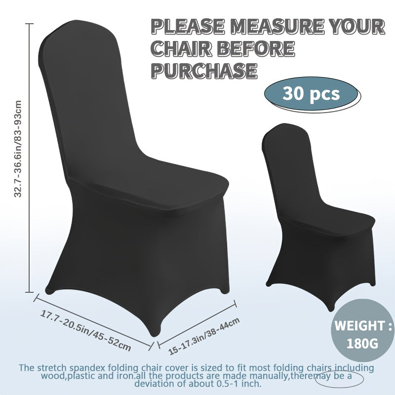 30/50/100/150pcs Elastic Spandex Banquet Chair Covers, Universal Stretch Fit Chair Protectors, Wedding Decorative Chair Covers, Suitable For Weddings, Holidays, Banquets, Parties, Celebrations, Business Meetings, Christmas