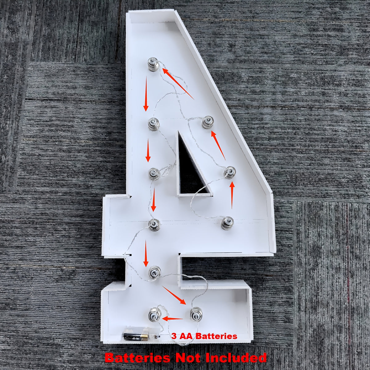 Warm White 3Ft/91.5Cm/36Inch Party Numbers - Birthday, Anniversary, Wedding Decorations, 3D KT Board 3Ft Tall Glowing Sign with Easy Snap Assembly (Battery Not Included)