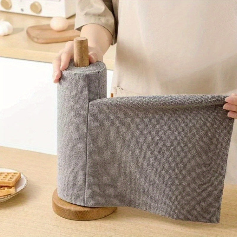 30 Reusable Microfiber Towels, Hand-torn Cleaning Towels, Disposable Napkins, Household Kitchen Towel Rolls, Dish Cloth Replacements, General Purpose Absorbent Kitchen Cloths, Kitchen Supplies, Cleaning Tools, Local Warehouse Shipping.Festival Gift.