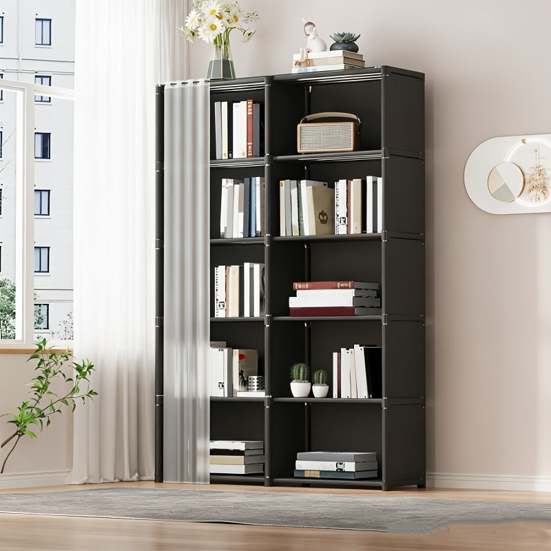 Single/Double Row Multi-Purpose Storage Rack, Easy to Install, 15.75/31.5-Inch Simple Clothing Storage Cabinet, Dustproof And Clutter-Free Bookcase, Suitable for Offices, Classrooms, Living Rooms, Bedrooms, Dormitories, for Organization And Storage