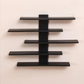 Adjustable Collectible Display Shelves, 5-Tier Wall Mounted Fiberboard Rack for Action Figures, Building Block Models, Dolls and Home Office Organization