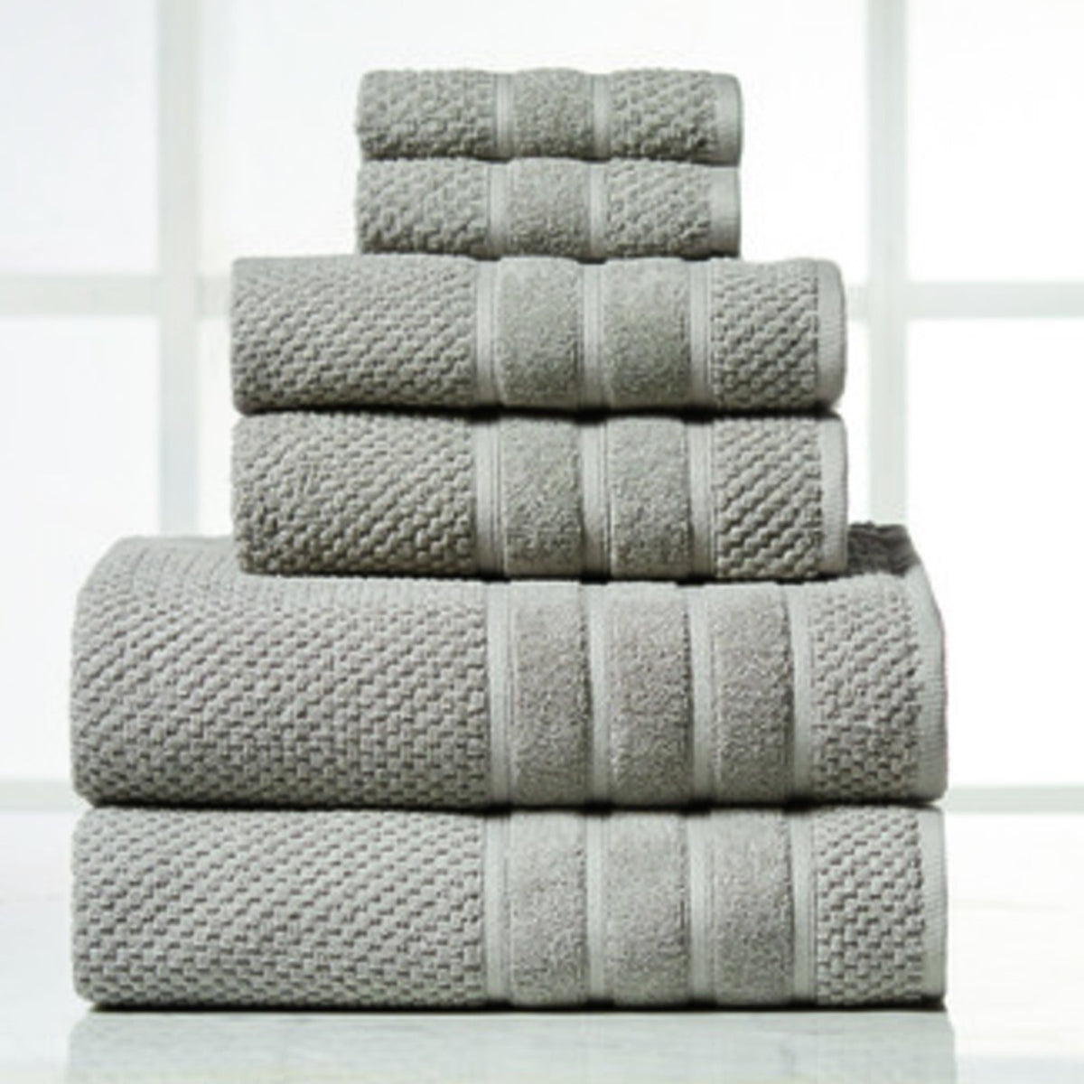 6 Piece Egyptian Cotton Towel Set . The set is made of 100 Egyptian cotton known for its softness, absorbency, and durability. These towels make an ideal complement to any bathroom whether you use it to pamper yourself or reserve it for special guests. Th