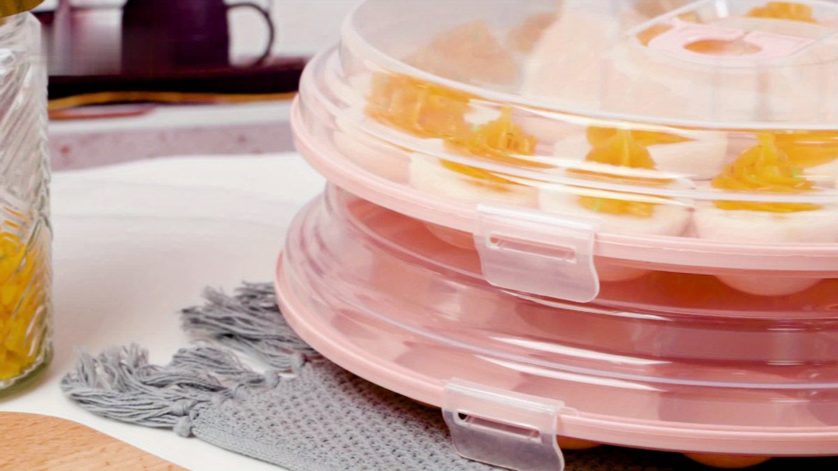 3pcs Deviled Egg Containers with Lid, Deviled Egg Platter with 66 Slots Portable Egg Containers Carrier Holder Trays for Party, Home Kitchen, Outdoor Activities