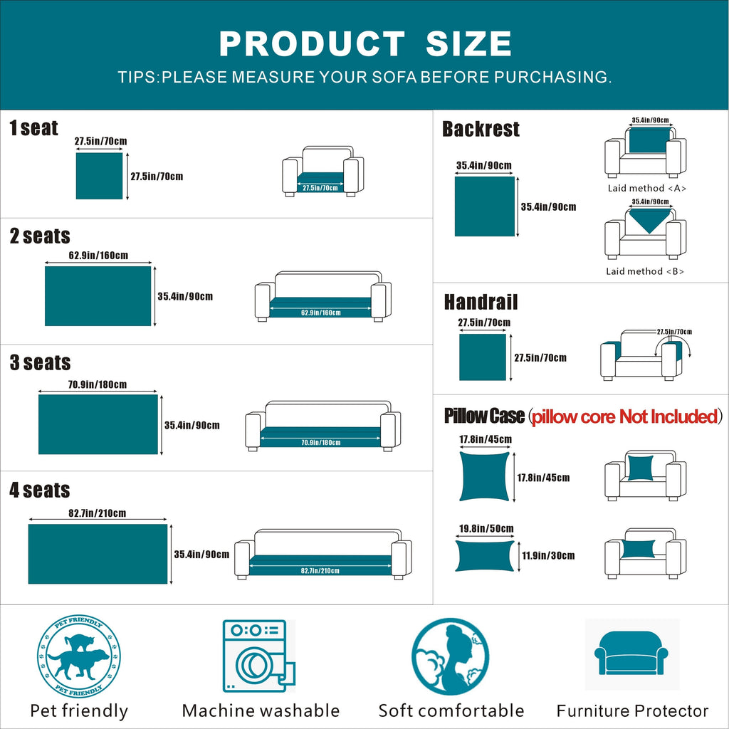 1pc Bohemian Chenille Sofa Cover Suitable for Sofa Sizes (Single to Four-Seater) - Thick Plush Non-Slip Couch Cover with Geometric Embroidery, Chenier Fabric Slipcover Fits for Sectional Sofas, Machine Washable Furniture