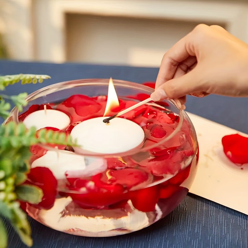 42pcs 1.5-Inch High-Quality Floating Candles - White, Portable Small Candle Set, Candles for Weddings & Hotels, Ideal for Ambience Decoration, Pool Parties, Christmas, Halloween, Easter, Thanksgiving, Day Of The Dead And Other Occasions