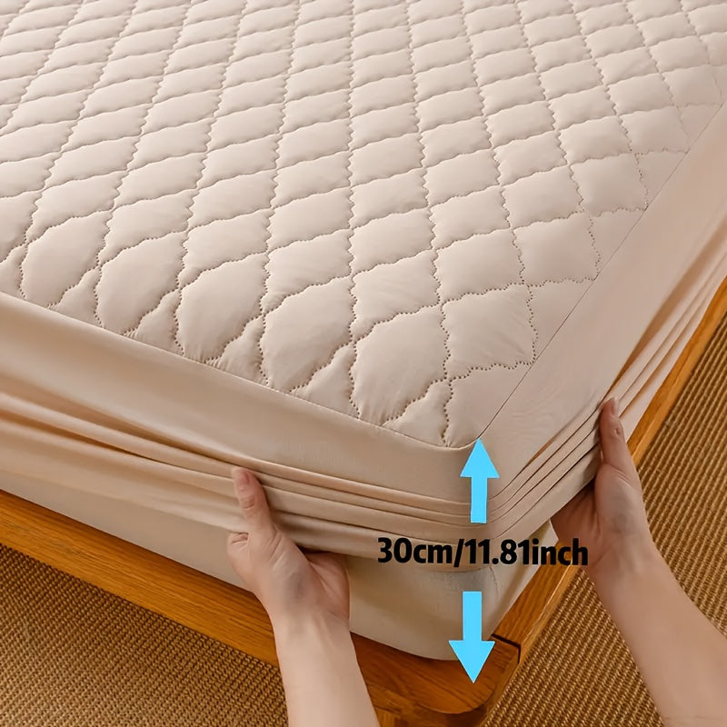 Fitted Sheet Mattress Protector- 100% Polyester, Full Coverage Bedding Cover with Secure Fit, Machine Washable, for Bedroom, Guest Room, with Deep Pocket, Fitted Bed Sheet