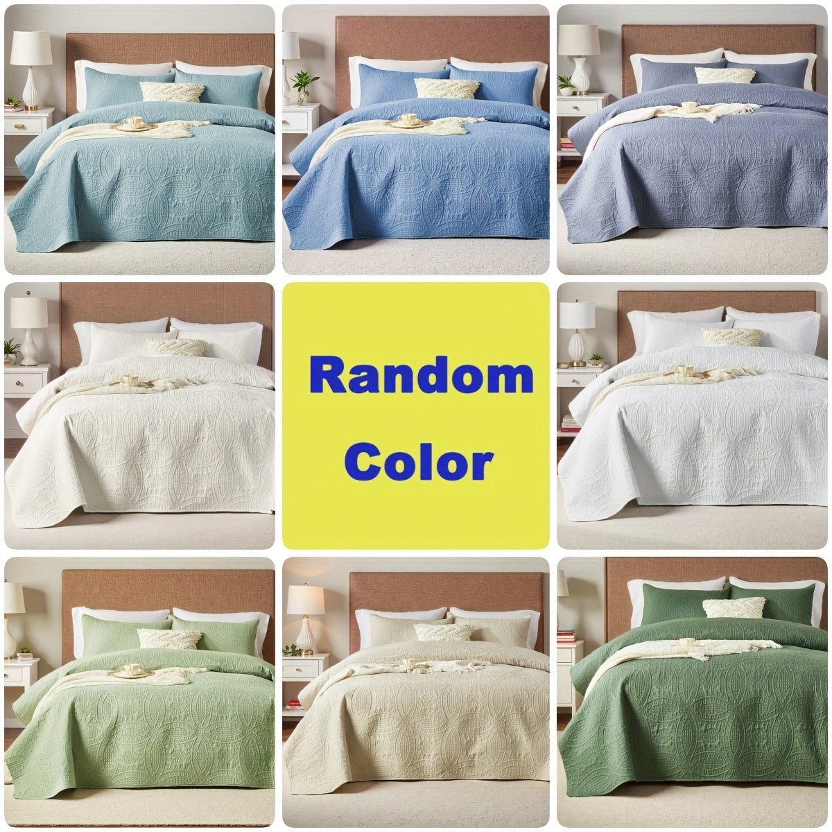 2/3pcs Quilt Set Bedspreads Queen Size - Soft & Refreshing Quilt Lightweight Microfiber Bedspread(1 Quilt, 1 Or 2 Pillow Cases) - Modern Style Coin Pattern Coverlet For All Seasons - Family Gift Set, Multiple Colors Plus Random Color Available