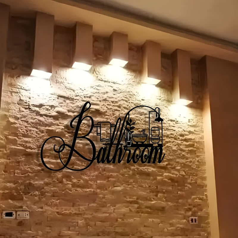 Bathroom Decorative Wall Art Metal Letter Signs, Suitable For Home Bathroom Decoration And Farmhouse Bathroom Decoration. Funny Bathroom Sign Wall Decoration For Bathroom Decoration.