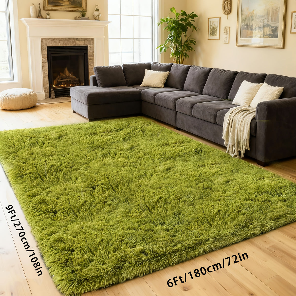 A Super Soft Thick Plush Carpet, Fluffy And Soft, Suitable for Bedroom Indoor Carpet, Non-Slip Soft Machine Washable Carpet,Ideal for Bedroom, Living Room,Study, Dorm,,Home Decor, Christmas Gift, Christmas Decor