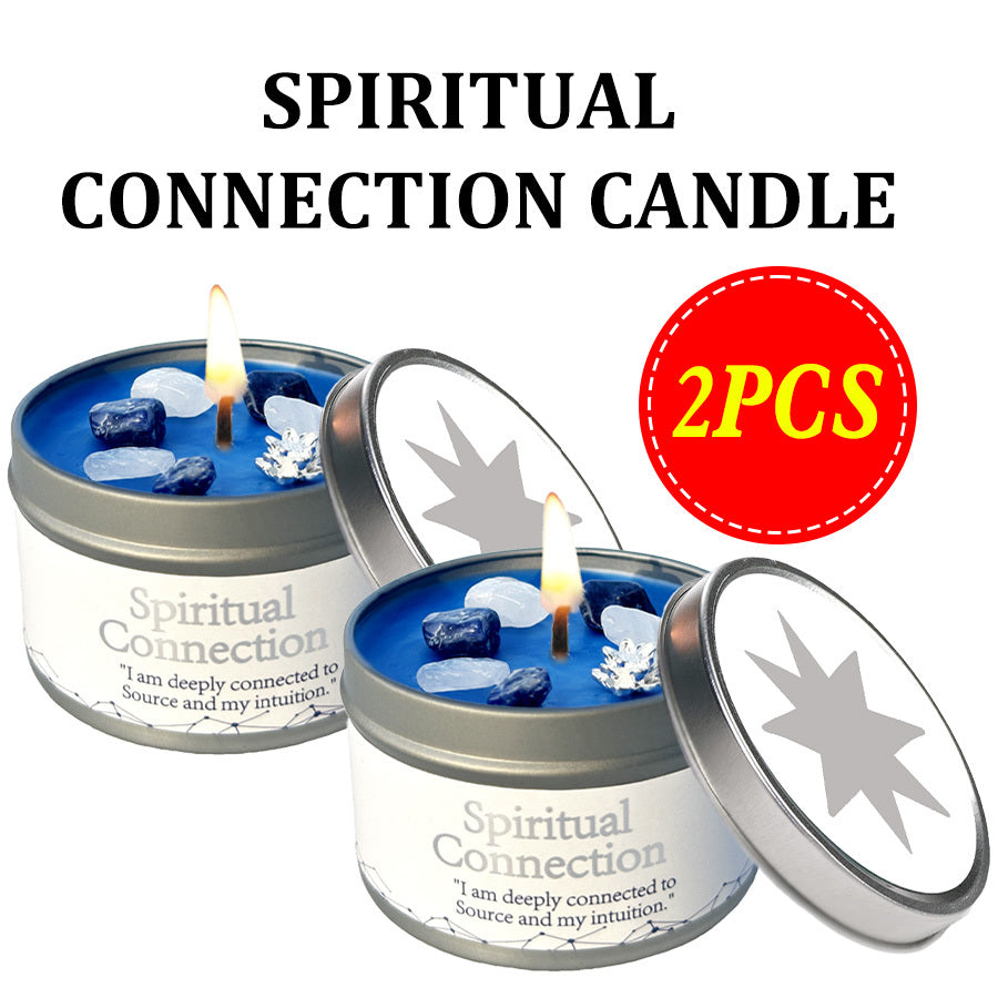 EVODUCK 2pcs/1pc Law Of Attraction Protection Manifestation Candle | Sage Each 3oz/total 6oz Scented Soy Wax Candle With Golden Crystal | For Focus, Meditation, Yoga & Reading | Christmas, New Year, Birthday Gift For Women
