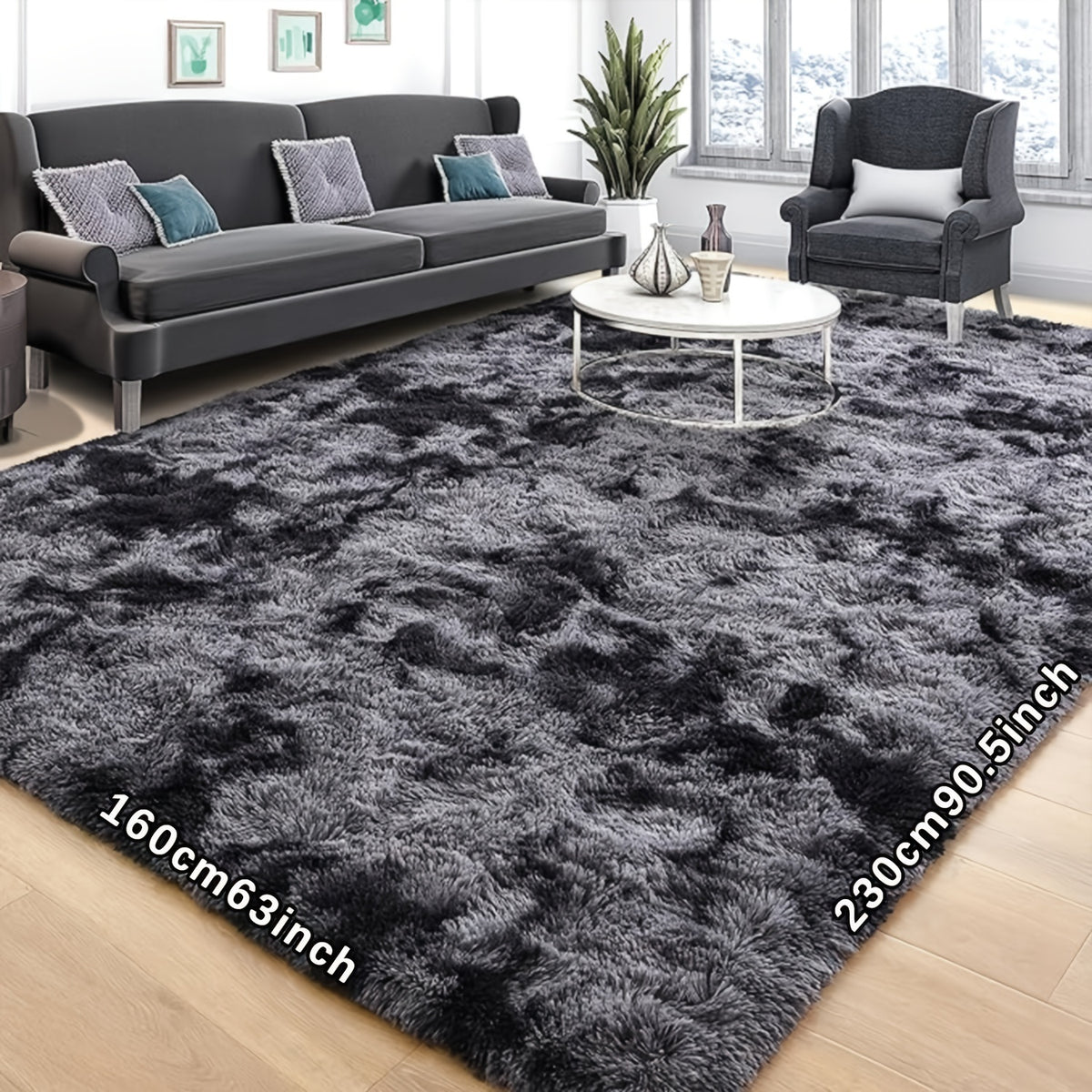 1 Ultra Soft Plush Tie Dye Rug - Thick, Fluffy And Durable Living Room, Bedroom Area Rug - Easy Care, Portable, Perfect For Sofas, Coffee Tables And Home Decor - Christmas, Halloween, Thanksgiving, Black Friday Gift