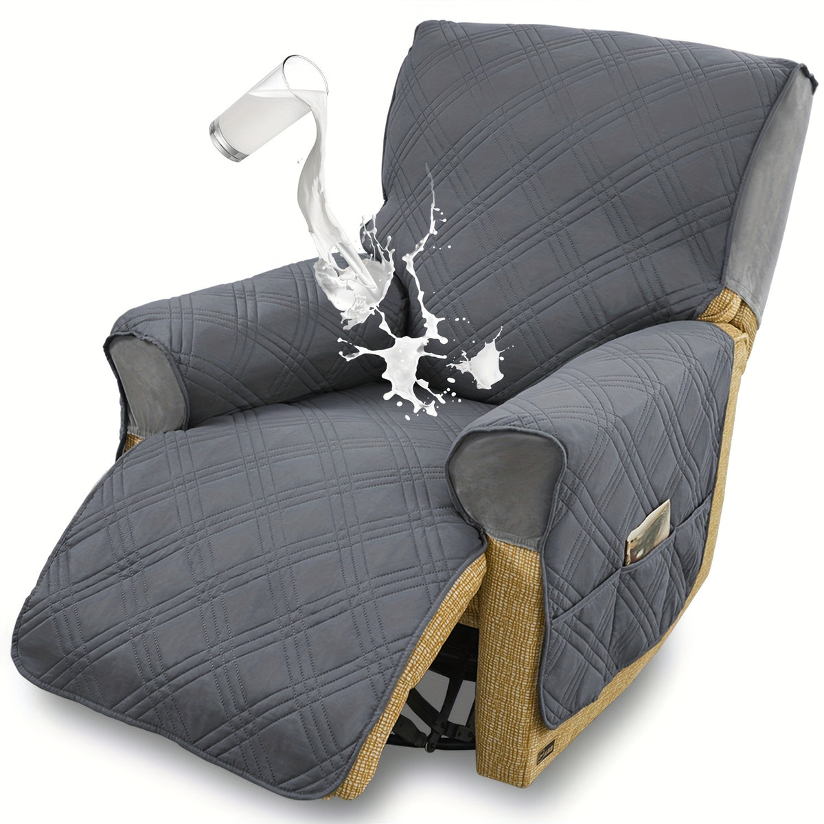 (S/L)1pc All-In-One T-Cushion for Comfort And Style Classic Style Armchair Cover, Double-Sided Anti-Slip Armchair Cover, Elastic Band Closure, Machine Washable, for Comfort And Style, Pet-Friendly, All-Season Use, Halloween, Christmas
