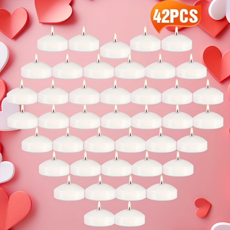 42 Instrument Style Floating Small Candles, Natural Plant Wax+pure Core, Smoke-free And Low Melting Point, Stable Burning, Suitable for Weddings, Meditation, Holiday Blessings, High-Quality Materials, Holiday Gifts