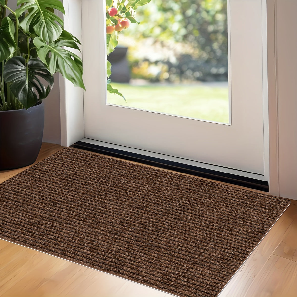 Indoor Door Mat with Non-Slip Rubber Backing, Low-Profile Absorbent Entryway Mat in 4 Colors and 7 Sizes for Front Doors, Hallways and Pet Entrances