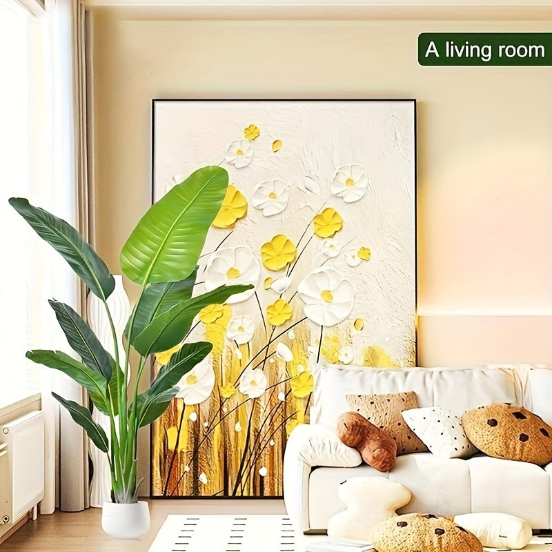 1Pack 70.87inch Lush & Realistic Bird Of Paradise Artificial Plant | Durable Plastic Pot, Maintenance-Free, Perfect for Indoor/Outdoor Decor, Ideal Housewarming Gift for All Seasons