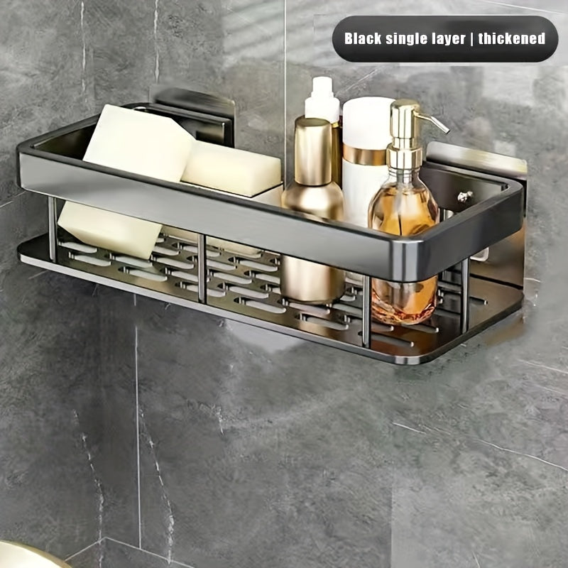 Multi-piece Shower Rack Bathroom Rack Wall-mounted Storage Rack Bathroom Shampoo Lotion Cosmetics Storage Rack Kitchen And Bathroom Storage Space-saving Storage Rack-no Drilling Required, Suitable for A Variety Of Scenarios-Free Traceless Sticker