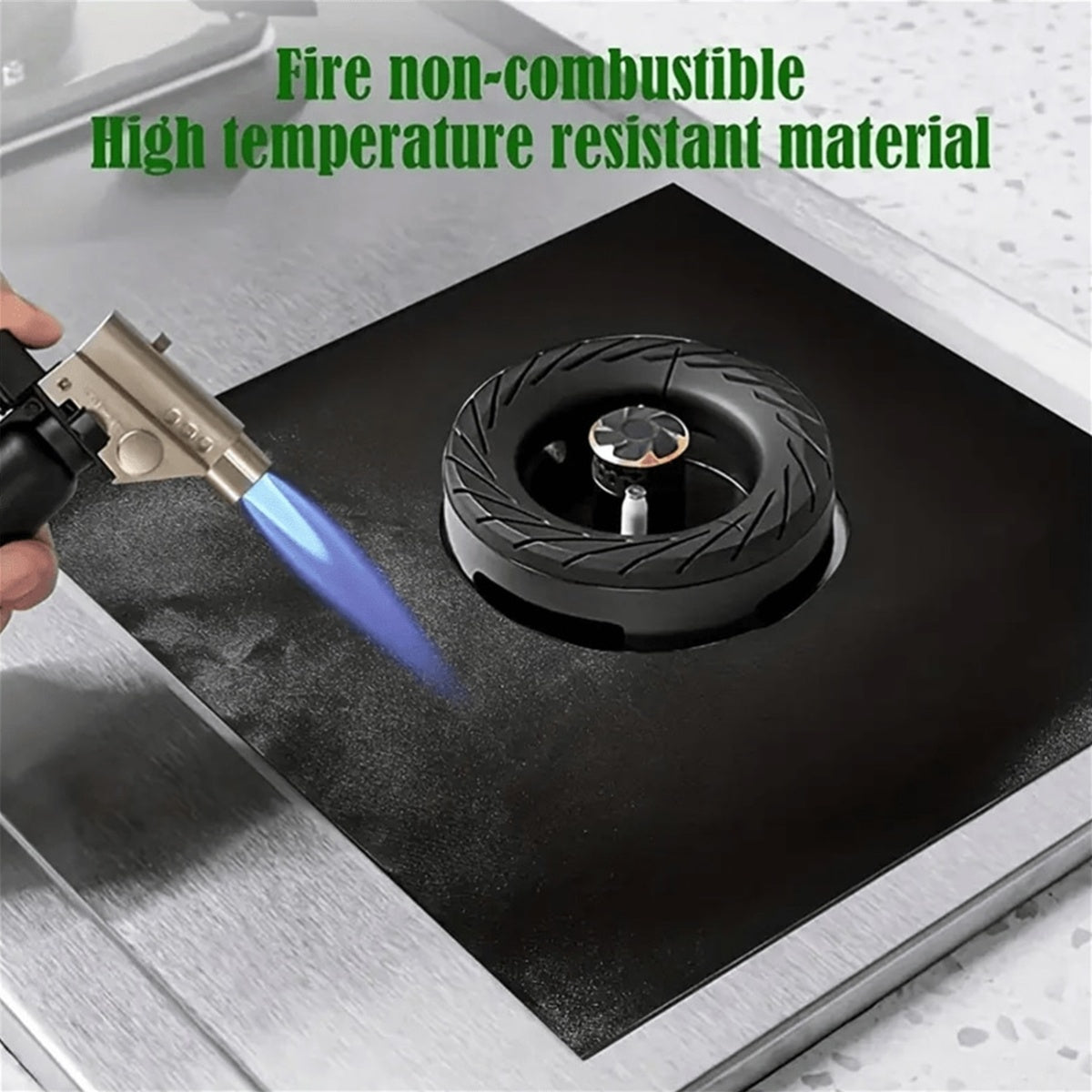 12pcs Teflon Gas Stove Protective Cover, 0.12mm Thick, Reusable, Non-stick, Quick Clean Kitchen/cooking Liner Kitchen Supplies Home Kitchen Supplies Outdoor Cooking Tool Protective Cover, Barbecue Mat