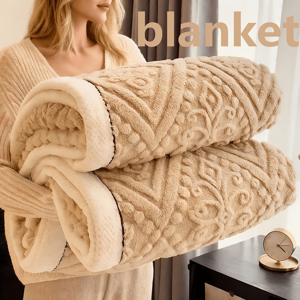 European Embossed Super Soft Bed Sheet/Blanket - Four Seasons Universal Warm Mattress Protector, Soft Machine Washable Bedding, Deep Pocket Design, Suitable for Twin, Queen, King, Full Sizes. Pillowcases Available With/Without