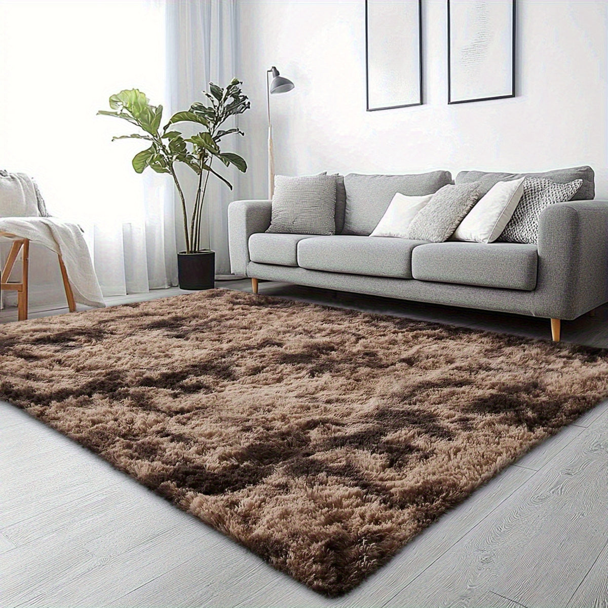 Rugs for Living Room, Super Soft Fluffy Shaggy Area Rugs for Bedroom, Cozy Floor Mats, Plush Indoor Carpet for Kitchen, Faux Rug for Room, Home Decor, Housewarming Gift, Door Mat