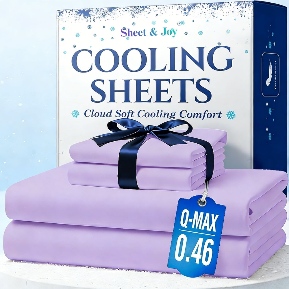 4pcs Cooling Bamboo Bed Sheet Set, 3000 TC Extra Deep Pocket 20 Inch Bed Sheet, Children Luxury Soft Hotel & Cooling Sheet Set for Hot Sleepers, Wrinkle & Shrink Resistant, Fitted Sheet+Flat Sheet+Pillowcases, Twin/ Full/ Queen/ King, Fast Delivery