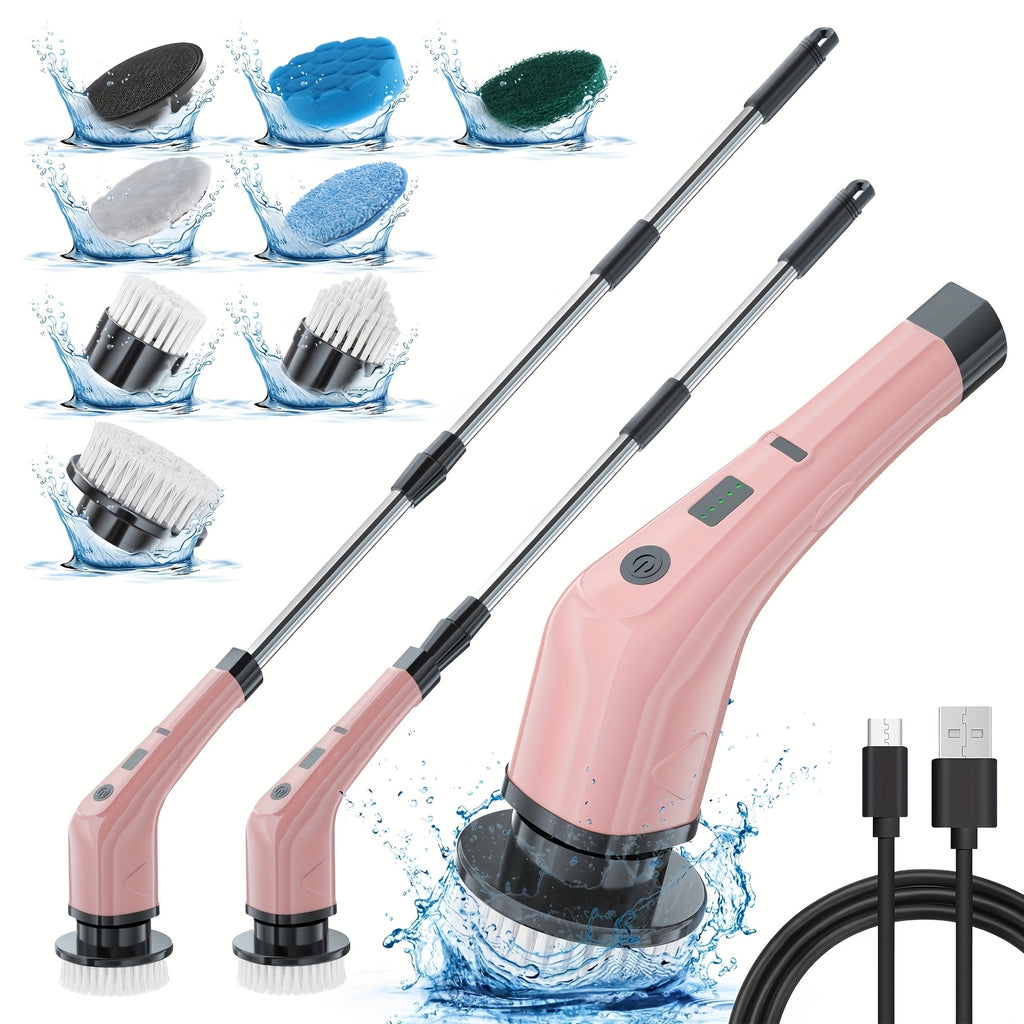 2026 New Multifunctional Electric Cleaning Brush, Telescopic Long Handle 7-in-1 Cleaning Brush, Cleaning Tool, Household Floor And Kitchen Sweeping Brush