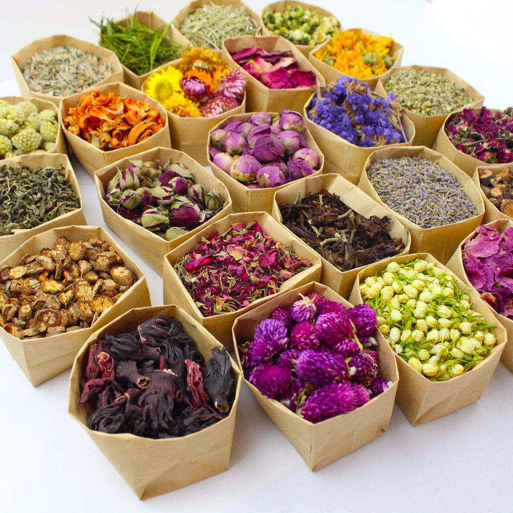 24pcs Set - Dried Flowers Craft Set, Dried Plant Kit, Resin Jewelry Making, DIY Candle, Seasonal Decor, Roses, Jasmine, Peony, Lavender, Forget-me-not, Etc