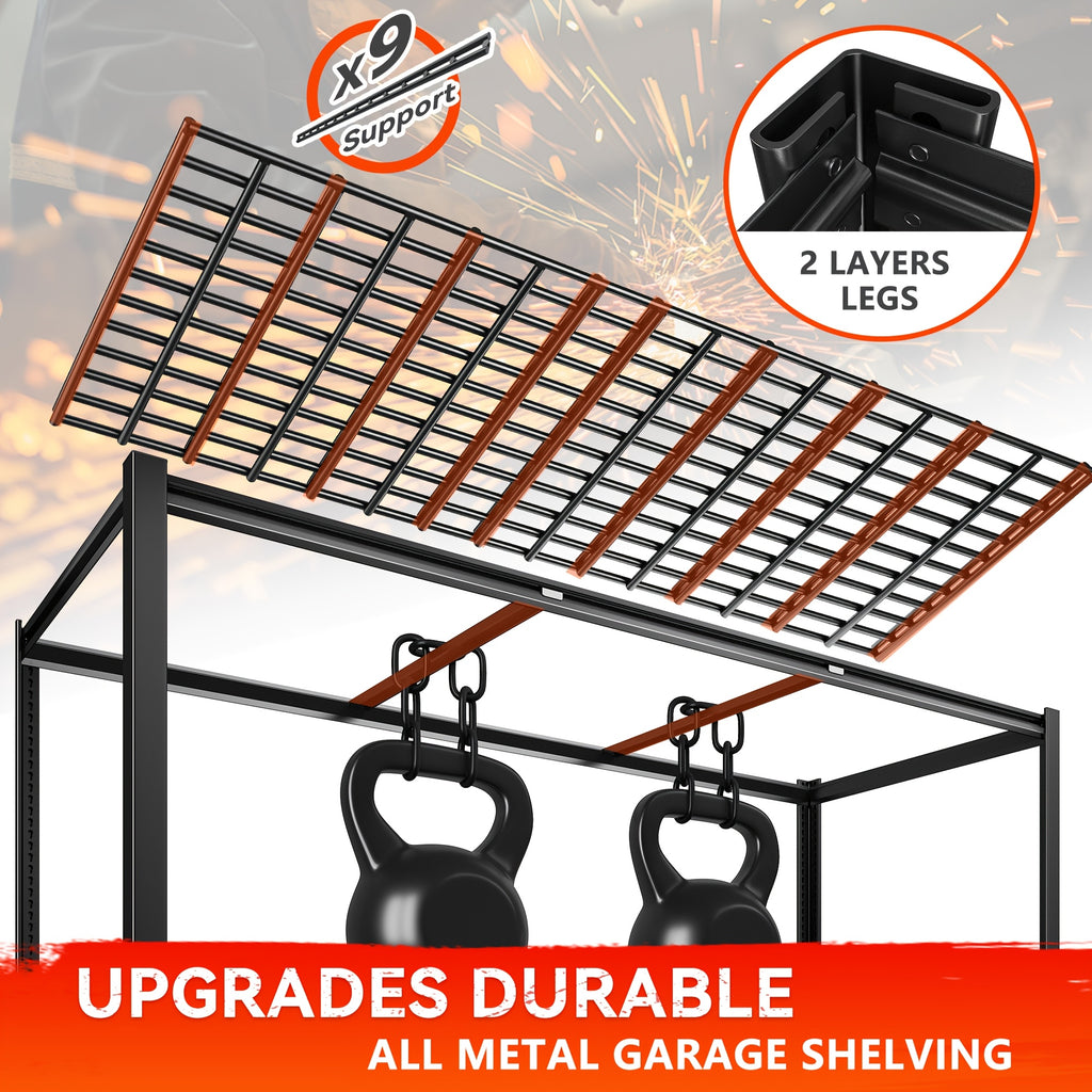 3000LBS Garage Shelving Adjustable 5 Tier Metal Shelving Unit for Storage 60" W Heavy Duty Storage Shelves Rack Garage Storage Shelves Industrial Shelf Utility Rack, Black, 60.1" W X 24.1" D X 72.1, Utility Shelves