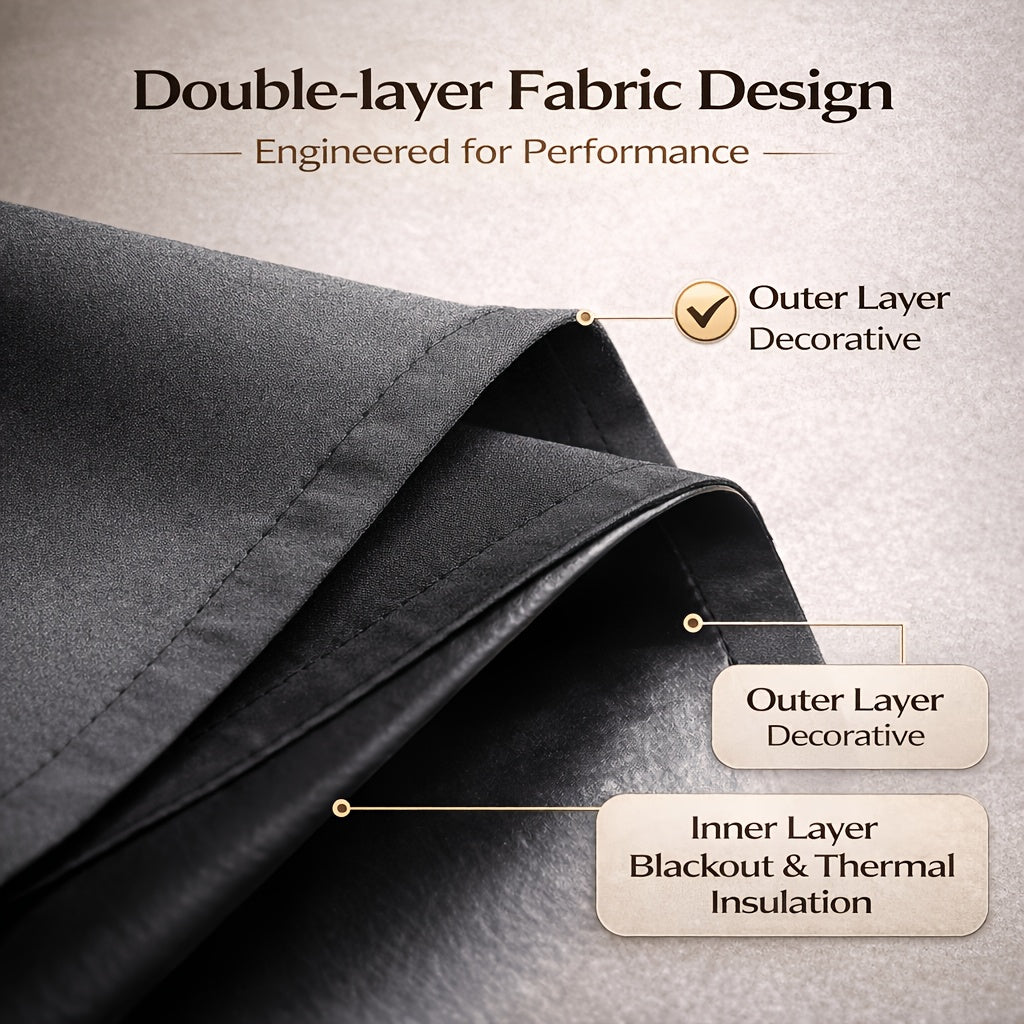 4pcs Pack Living Room Bedroom Blackout Curtains Living Room Bedroom Blackout Curtains Heat Insulation Noise Reduction Privacy Protection Privacy Screen Partition Curtains Suitable for Living Rooms Bedrooms Balconies And Courtyards