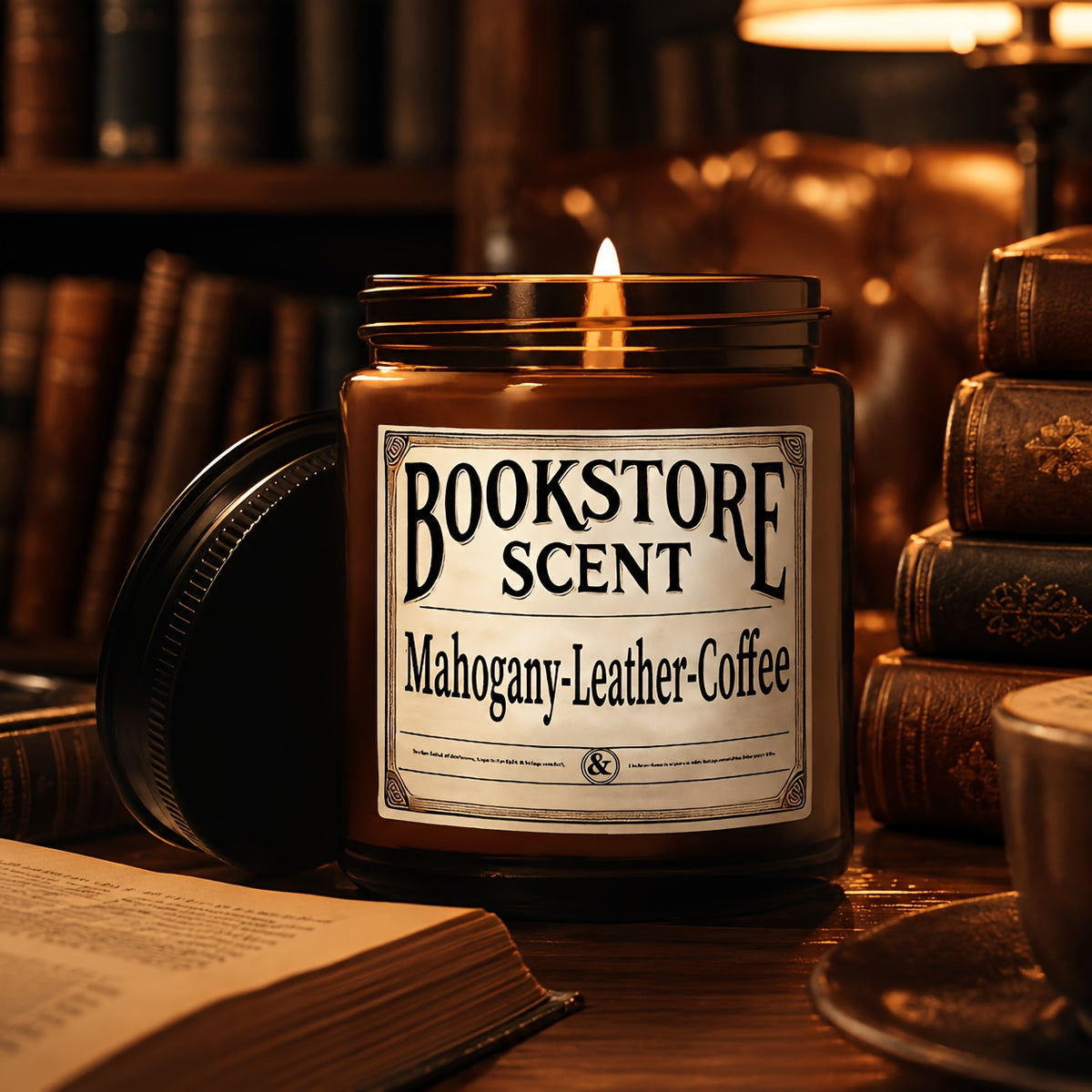 Bookstore Scented Soybean Candle - High-quality Scented Candle With A Nostalgic Bookish Aroma And A Long Burning Time.The Perfect Gift For Book Lovers, Relaxation And Home Decoration. Mother'S Day Gift Teacher'S Gratitude Gift