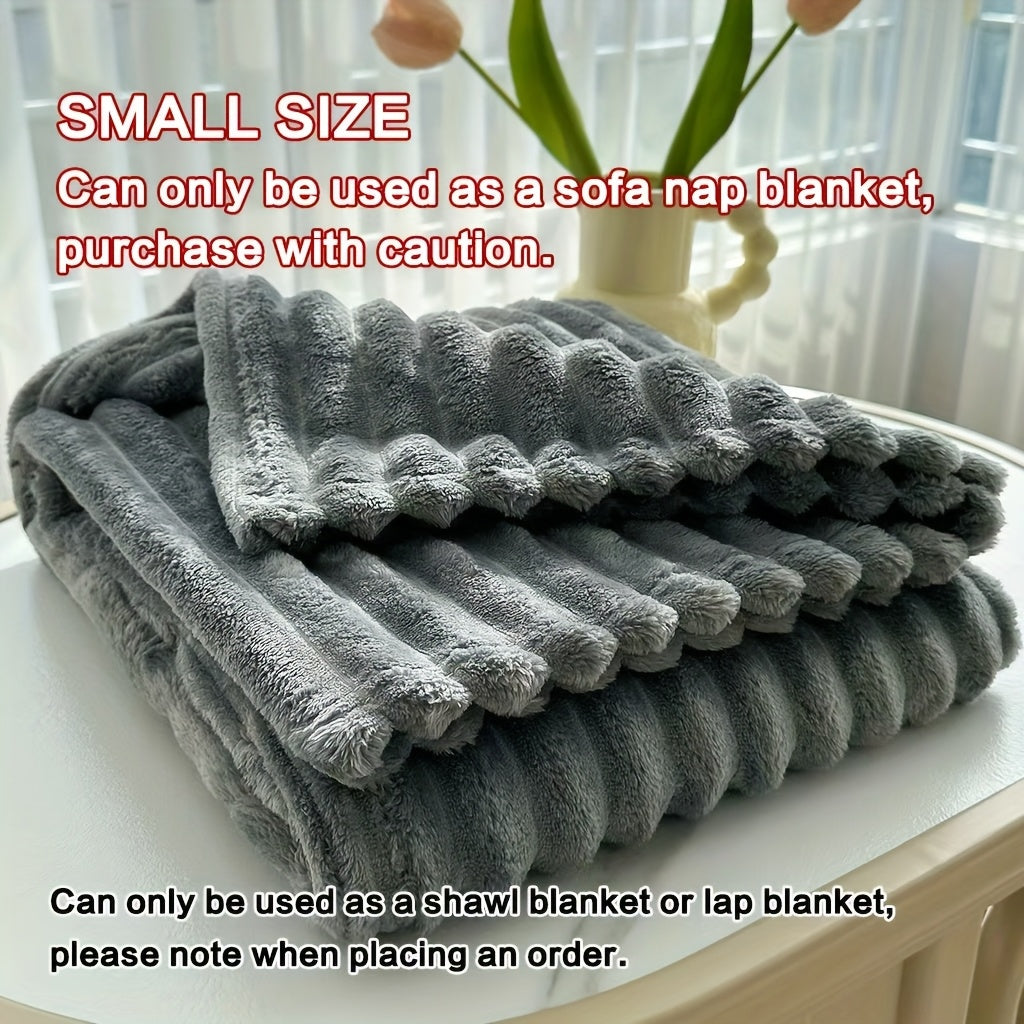Ultra-Soft Thick Fleece Blanket | Multi-Color, 3D Faux Rabbit Fur, Double-Sided, Ideal for All Seasons, Home, Office, Travel, Camping, Gift for All Occasions