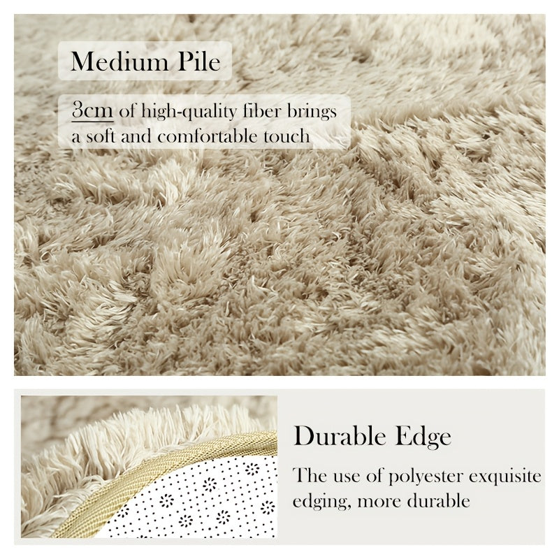 1pc Area Rugs for Living Room, Shaggy Plush Rug for Bedroom, Soft Non Slip Floor Carpet for Bedside, Fluffy Rug, New Year Christmas Home Decor