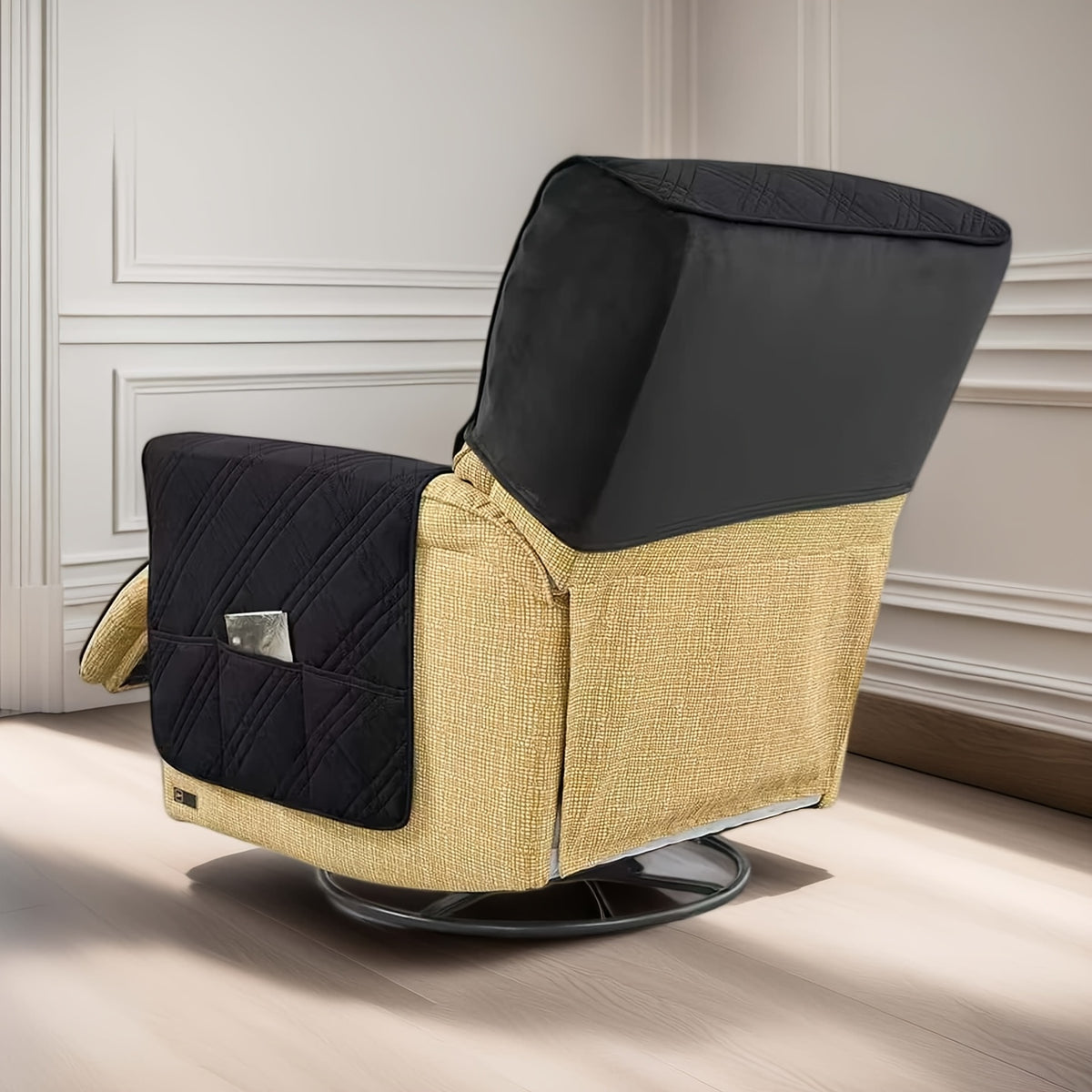 (S/L)1pc All-In-One T-Cushion for Comfort And Style Classic Style Armchair Cover, Double-Sided Anti-Slip Armchair Cover, Elastic Band Closure, Machine Washable, for Comfort And Style, Pet-Friendly, All-Season Use, Halloween, Christmas