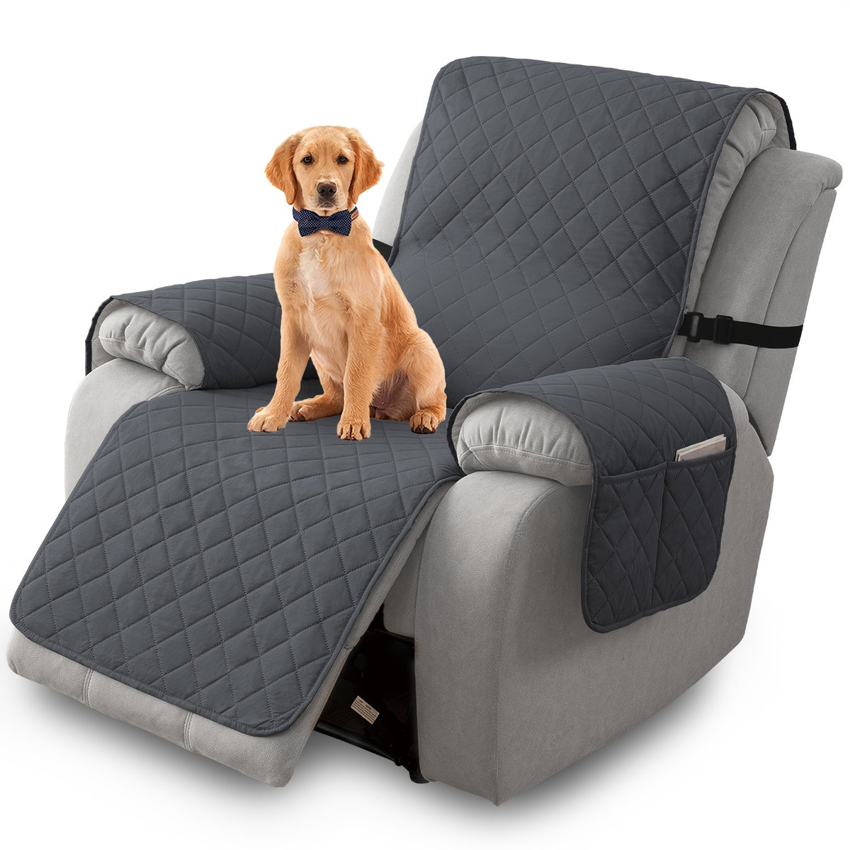 1pc 100% Non-Slip Recliner Chair Cover Sofa Slipcover, Pet Cover for Large Recliner with Elastic Straps, Washable Chair Seat Cover Recliner Chair Furniture Protector, Perfect for Indoor And Outdoor, Halloween, Christmas, Home Decoration