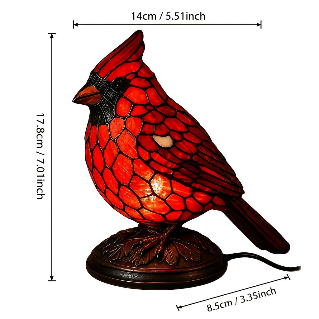 Red Cardinal Holiday Decorative Lights | Perfect for Bedrooms, Living Rooms, Study Areas, and Christmas Holiday Decorations, USB Powered, Geometric Pattern, Tabletop Mounting