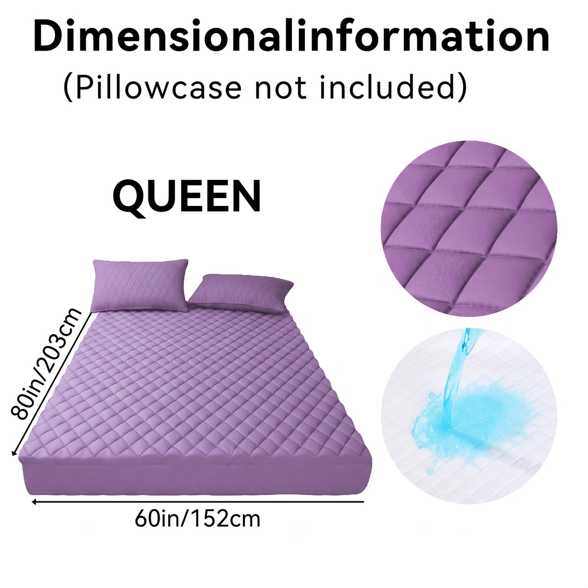 1pc Modern Waterproof Non-Slip Kids & Children Mattress Protector, Solid Color Quilted Bed Cover with 9-15 Inches Deep Pocket, Effective Barrier & Breathable Bedding, Ideal for Bedroom, Guest Room And Hotel, Available In Random Colors(No Pillowcases)