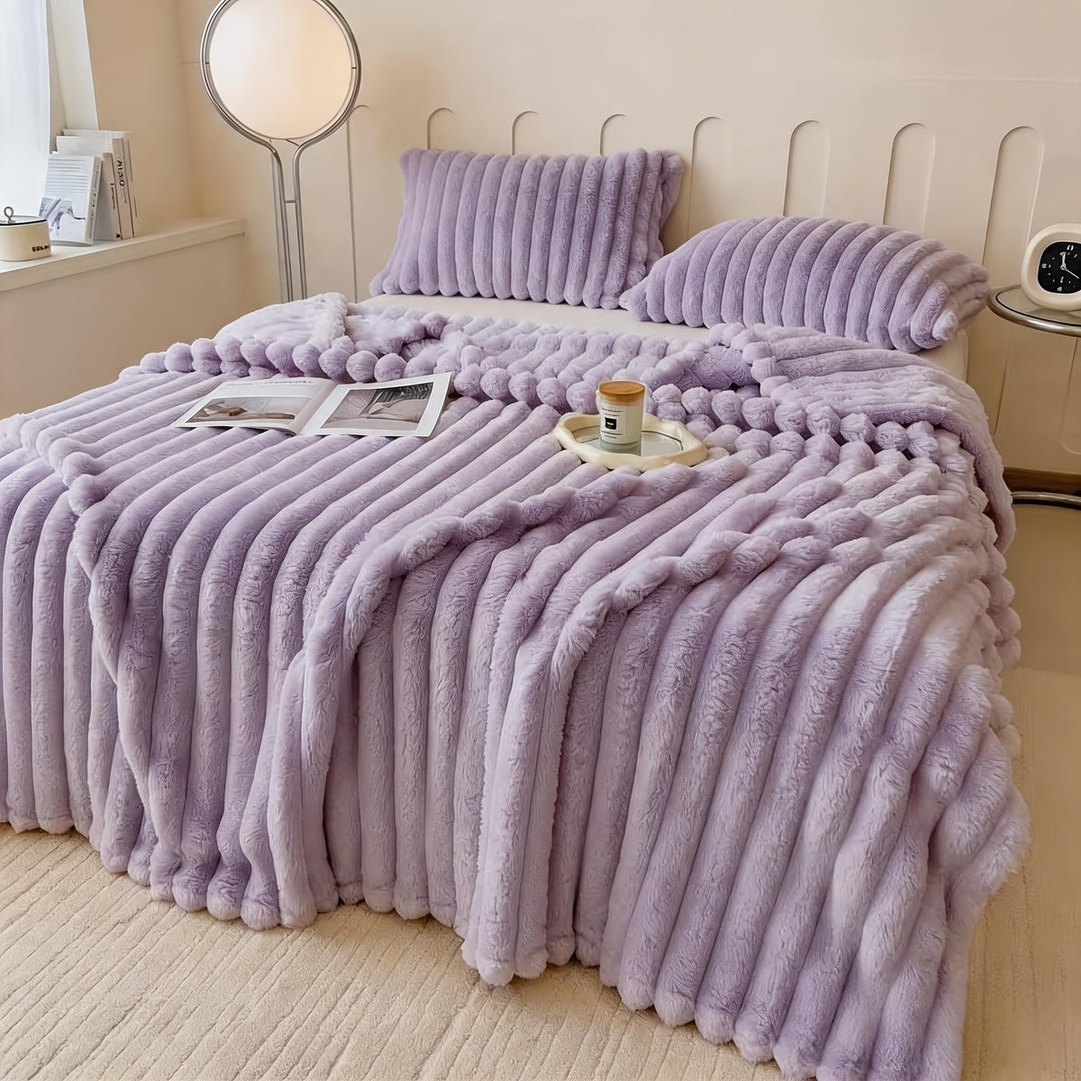Opulent Imitation Rabbit Fur Blanket Ultra-Soft, Lightweight, Material Safety, Suitable for Children, Multi-Color, Ideal for Bed And Sofa, Travel, Camping, Home Bedroom Decor, Homegoods, Cozyvibes, Room, Best Gifts for Valentine'S Day