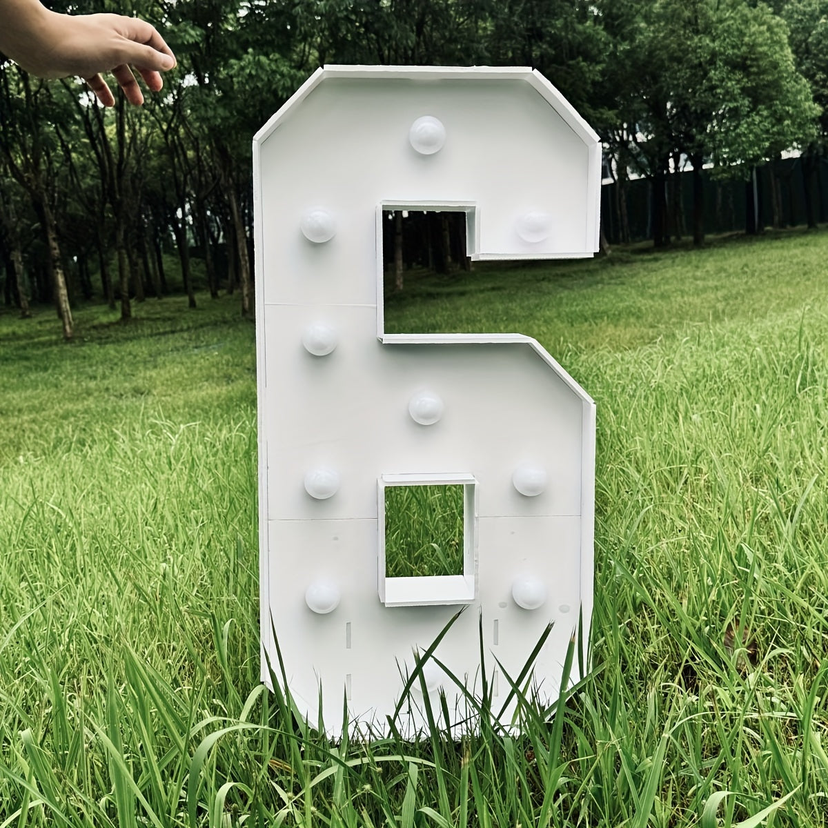 Warm White 3Ft/91.5Cm/36Inch Party Numbers - Birthday, Anniversary, Wedding Decorations, 3D KT Board 3Ft Tall Glowing Sign with Easy Snap Assembly (Battery Not Included)