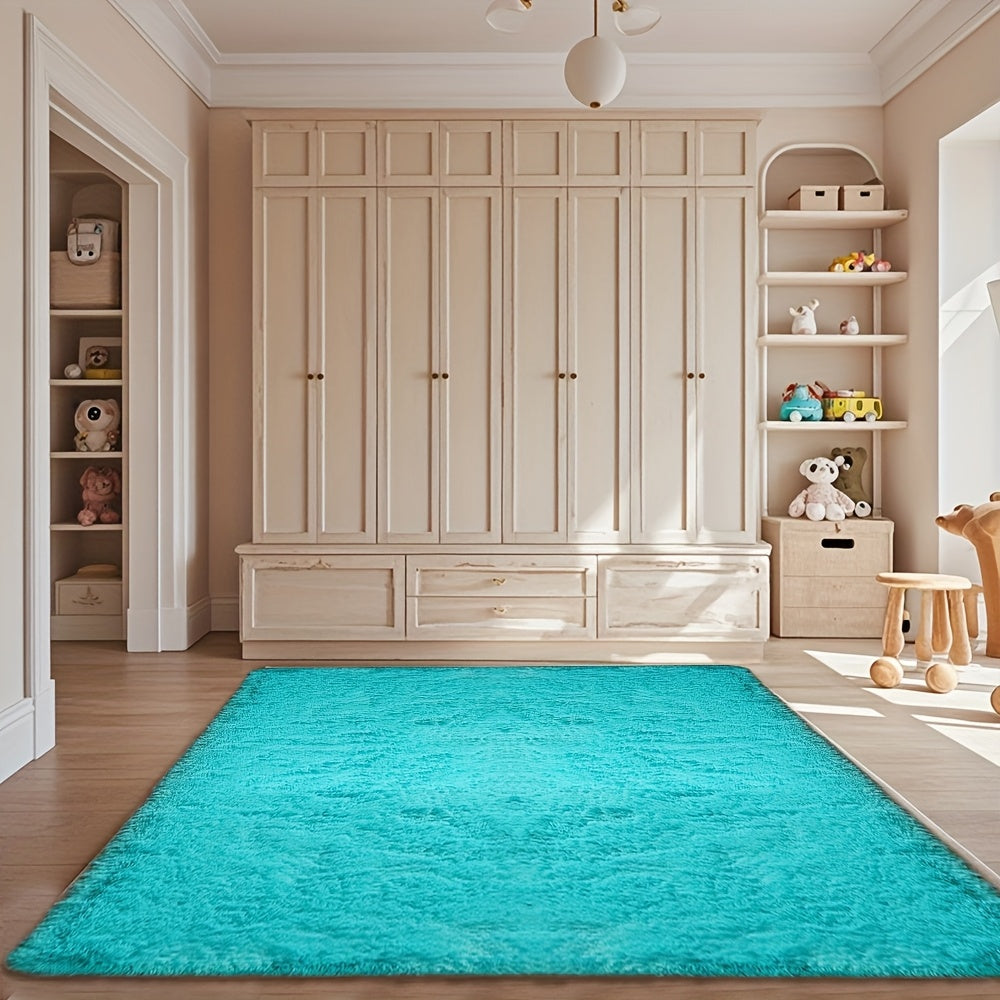 1pc Of Ultra Soft And Thick Fluffy Living Room Carpet, Non Slip, Soft, Comfortable, Fashionable, High-end, Available In Various Sizes And Colors. The Carpet Can Be Used for Bedroom, Dining Room, Living Room, And Office Decoration, Home Decoration