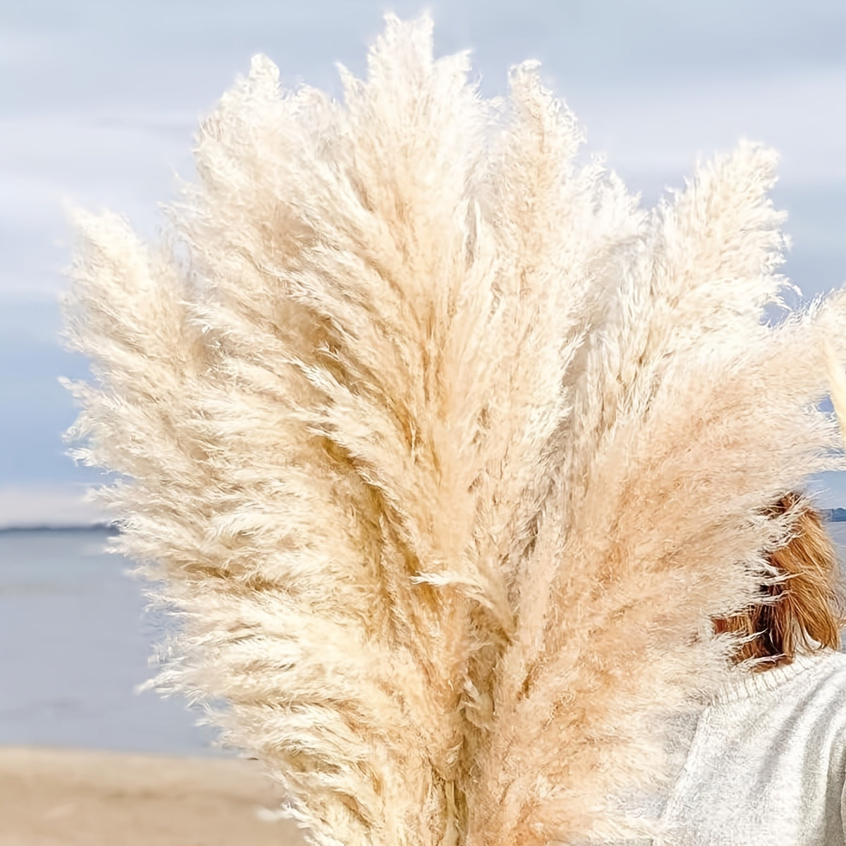40" Inch 30 Stems Natural Pampas Grass Decor Tall, Pampas Grass, Tall Pampas Grass for Wedding, Party, Farmhouse, Boho Home Decor