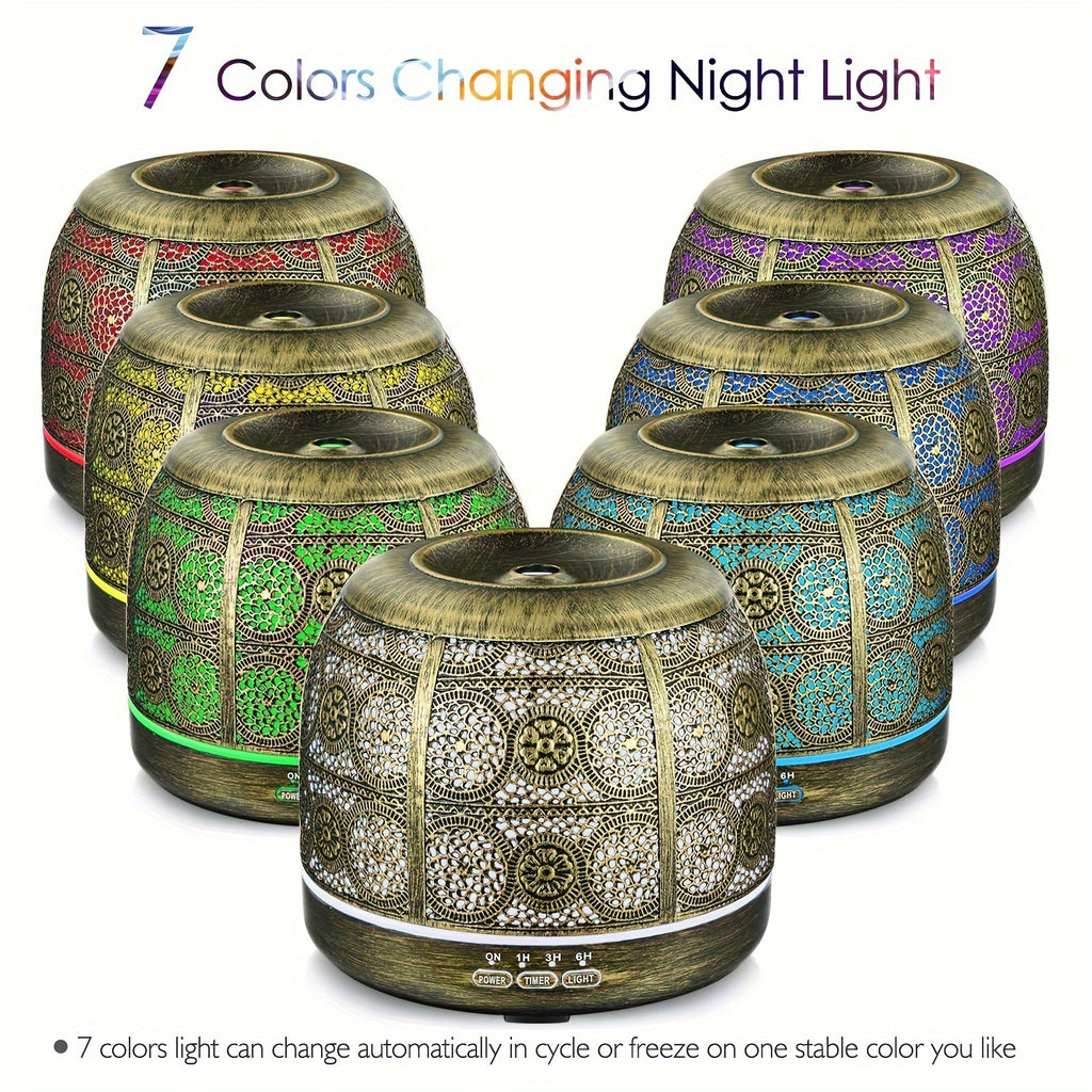 16.91oz Large Room Essential Oil Diffuser, Essential Oil Metal Diffuser, Home Office Soundwave technology Diffuser, Various Holiday Gifts Such As Thanksgiving, Halloween, Christmas, Etc.