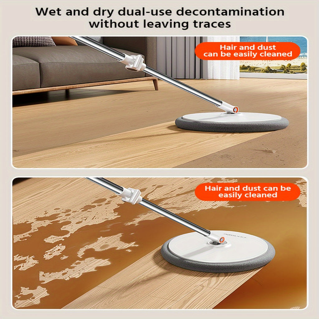 Clean and Dirty Water Separation Mop and Bucket Set, Hands-Free Washing System with Rotating Head Options for Wet and Dry Household Floor Cleaning