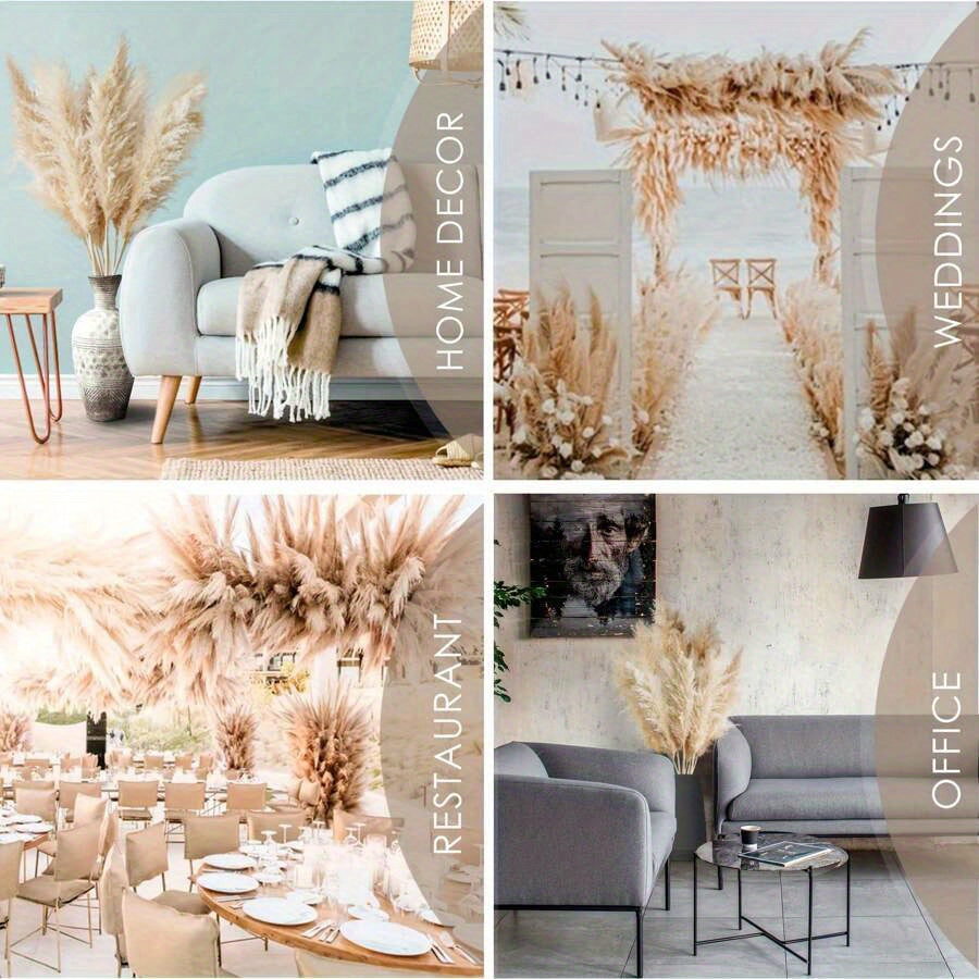 A Bouquet of Six Stalks of Tall, Fluffy Pampas Grass Measuring 39 Inches, Perfect for Weddings, Home Decor, Parties, Office Ceremonies, Valentine'S Day, And Autumn Decorations