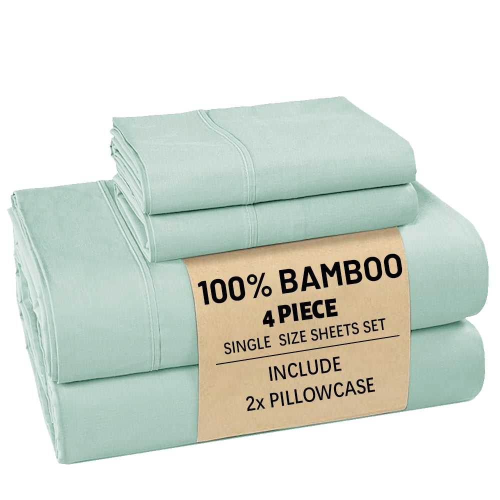 [Deep Sleep] 4/6pcs Bamboo Bed Sheet Set, Luxury Soft & Cooling Sheet Set For Hot Sleepers, 5 Star Hotel Experience Bed)Child Sheets Sets Deep Pocket Up To 16"Breathable Bedding For Room, Hotel 2200TC Bedding Sheets Queen Bed Sheets W/ Random Color