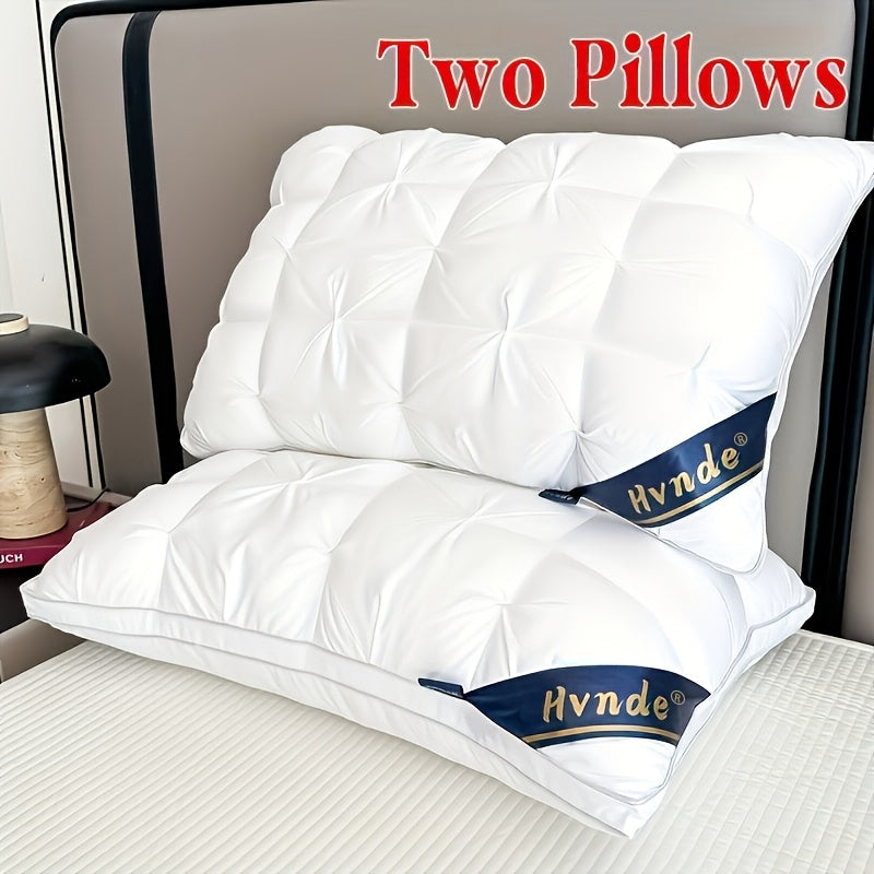 Luxury Hotel Series Pillow Set of Two: Designed for Deep Sleep and Neck Relief, Offering Superior Support. The High-resilience, High-bounce Pillow Core Resists Sagging, While the Hypoallergenic Soft Fabric Provides a Cool, Breathable Comfort